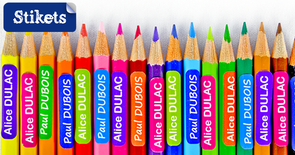 Mini-étiquette autocollante stylo multicolore AVERY