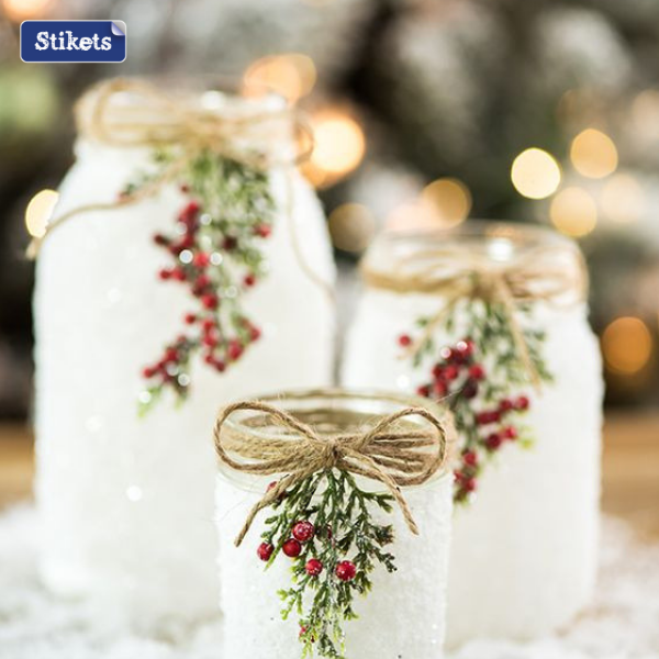 Donnez un air de Noël à vos pots en verre